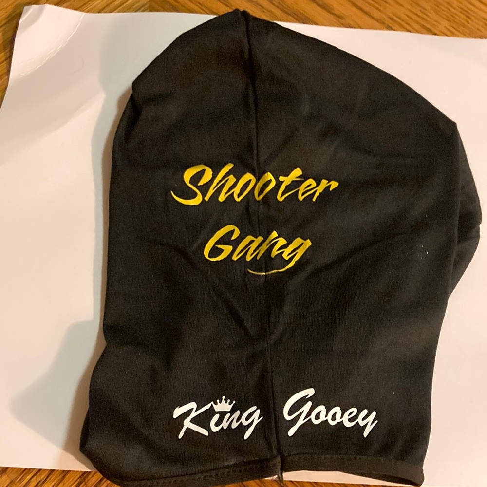 Black ski mask/ king gooey/ shooter gang/ black and gold
